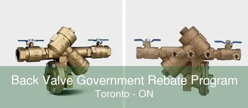 Back Valve Government Rebate Program Toronto - ON