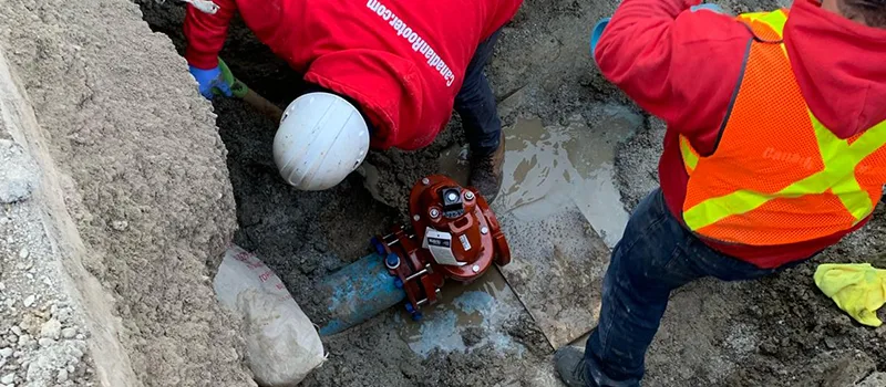 Trenched Main Water Line Repair in Toronto, Ontario