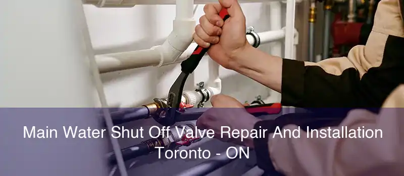 Main Water Shut Off Valve Repair And Installation Toronto - ON