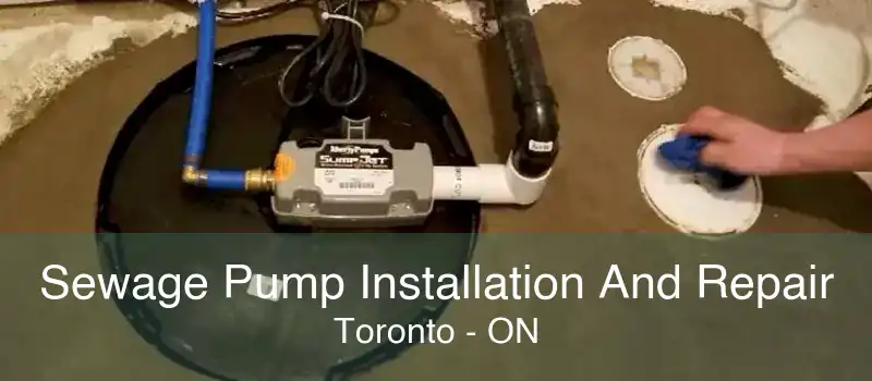 Sewage Pump Installation And Repair Toronto - ON